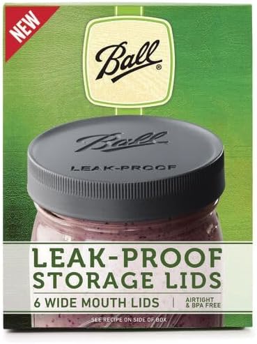 Ball Mason Jar Leak-Proof Lids, Wide Mouth, 6 CT (Pack of 12)