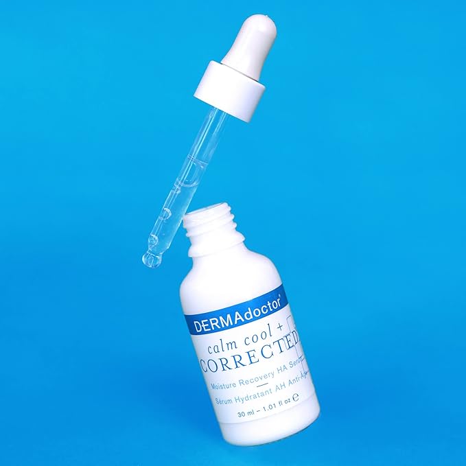 DERMAdoctor Hyaluronic Acid Moisturizer for Face – Hydrating Niacinamide Face Serum with Vitamin C – Dermatologist Formulated Hydrating Serum for Sensitive Skin, 1 fl oz