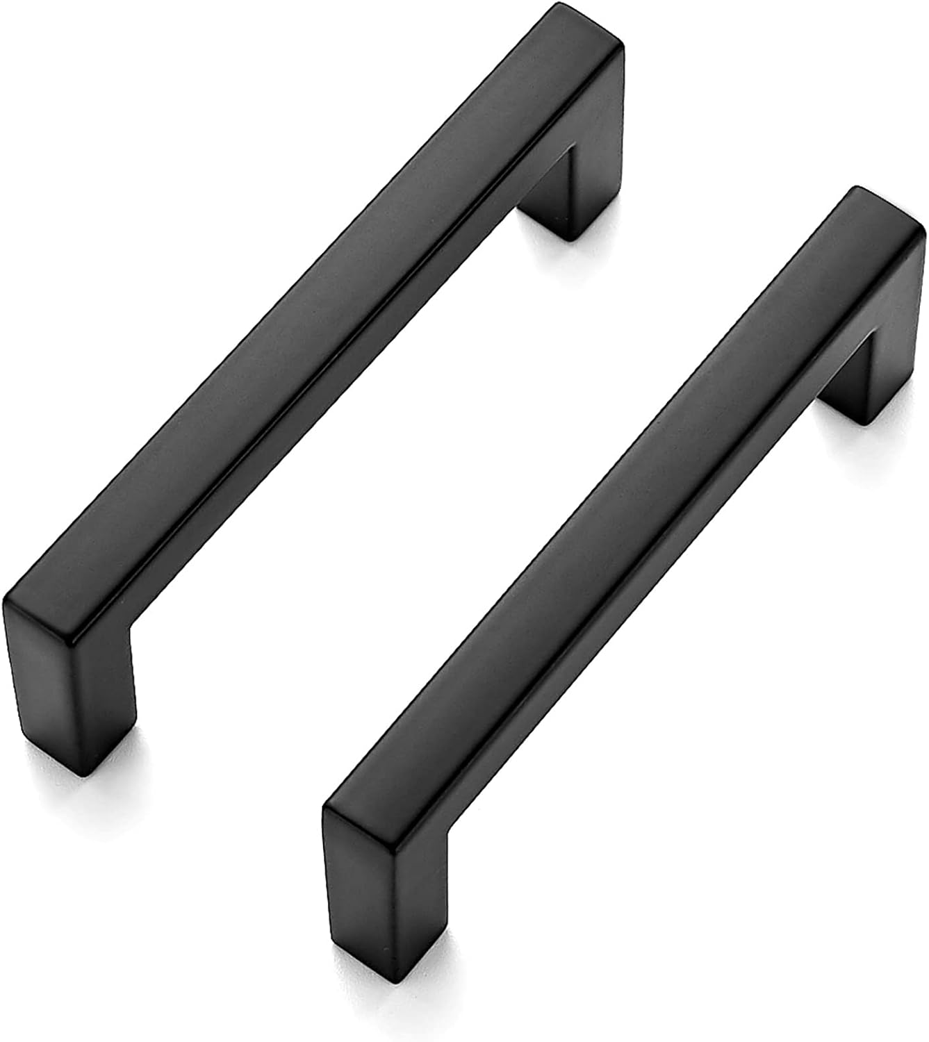 Ravinte 10 Pack Solid 3 Inch Center to Center Slim Square Bar Drawer Handles Cabinet Hardware - Black Matte Pulls for Kitchen and Drawers