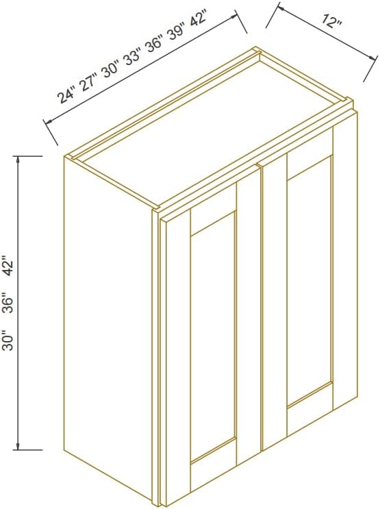 Wall-Mounted Cabinet – Solid Wood Shaker Style Medicine Cabinet with Adjustable Shelves & Soft-Close Doors for Bathroom, Kitchen, and Office Storage (Jade Green, 27" W x 12" D x 30" H)
