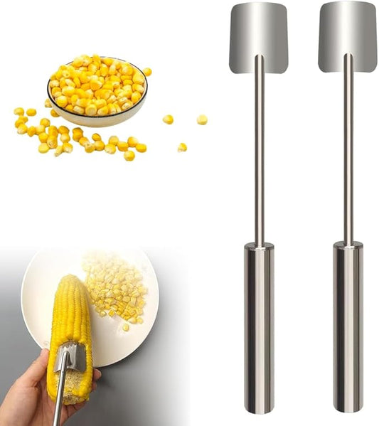Easy Clean Corn Cob Peeler, 2025 New Corn Peeler for Corn on the Cob, Upgrade Corn Cob Stripper Corn on the Cob Remover, Stainless Steel Corn Stripping Tool for Home Kitchen and Restaurant Chef (2)