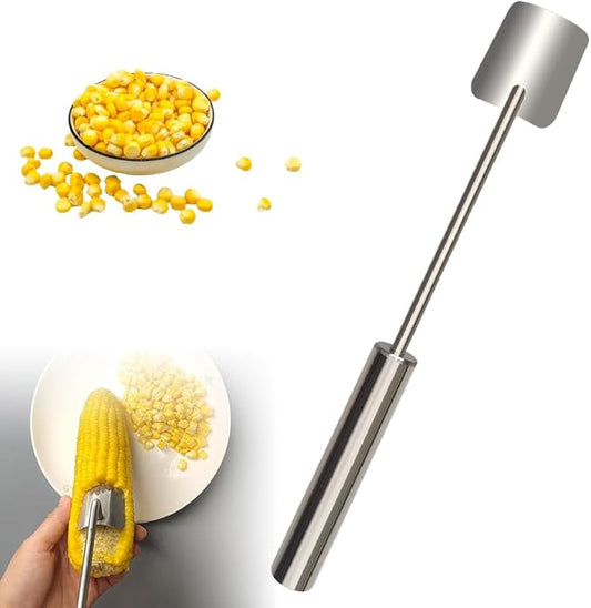 Easy Clean Corn Cob Peeler, 2025 New Corn Peeler for Corn on the Cob, Upgrade Corn Cob Stripper Corn on the Cob Remover, Stainless Steel Corn Stripping Tool for Home Kitchen and Restaurant Chef (1)