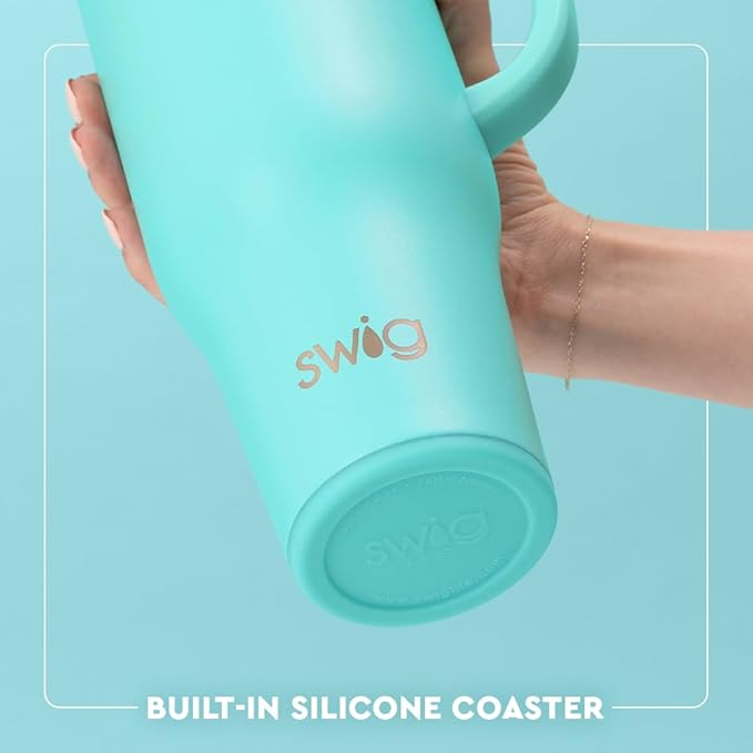 Swig Life 40oz Mega Mug, 40 oz Tumbler with Handle and Straw, Cup Holder Friendly, Dishwasher Safe, Extra Large Insulated Tumbler, Stainless Steel (Love All)