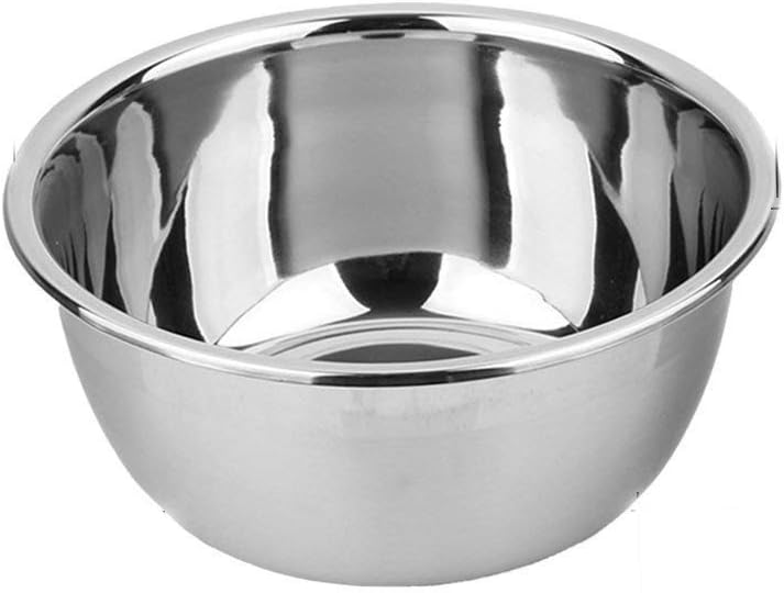 meleg otthon Stainless Steel Bowl,8.5QT Salad Bowl,Metal Bowls,Stainless Steel Basin,Heavy Duty Deeper Edge Mirror Finish Dishwasher Safe Bowl (XXL)…