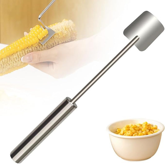 Easy Clean Corn Cob Peeler, 2024 New Corn Peeler for Corn On The Cob Corn Cob Stripper Corn on the Cob Remover, Stainless Steel Corn Stripping Tool for Home Kitchen, Restaurant Chef (1)
