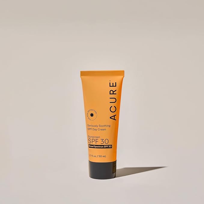 Acure Seriously Soothing SPF 30 Day Cream - Face Moisturizer with SPF 30, Anti Aging Zinc Oxide Sunscreen, Hydrating Face Cream, Daily Facial Care for Women & Men w/Niacinamide - 1.7 fl oz (2 Pack)