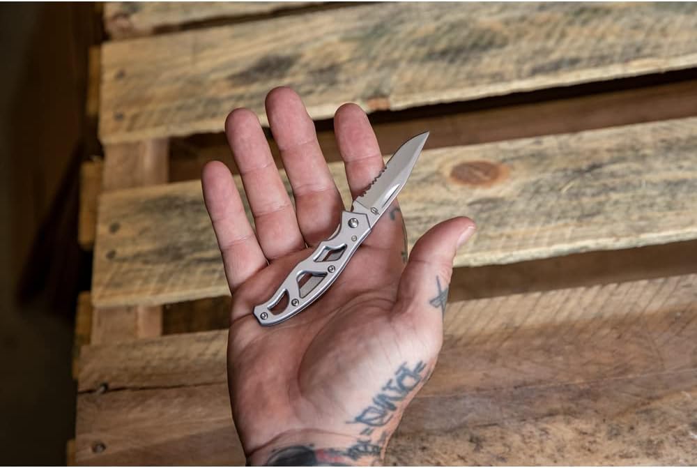 Gerber Gear Paraframe EDC Folding Pocket Knife with Safety Lock for Everyday Carry, Gifts for Men
