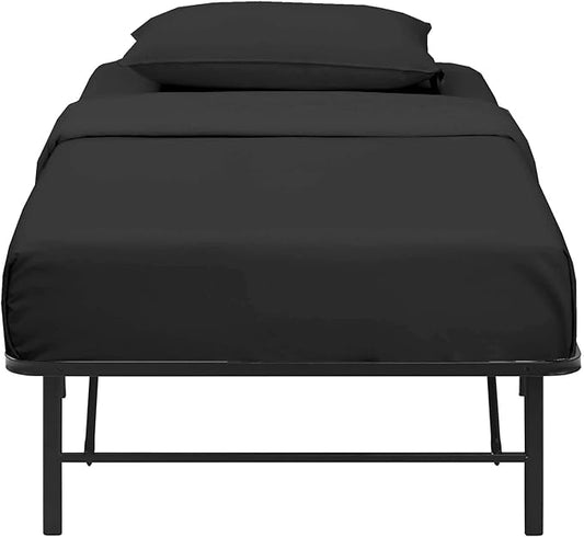 4 PC Cot Sheet Sets 28x75, 100% Cotton Fitted Cot Sheet- Perfect for Narrow Twin/Rv Bunk/Camping Cot/Guest Bed Replacement, Sheets for Cot Bunk Bed-Fits Upto 4-8" Deep Mattress- Charcoal Solid