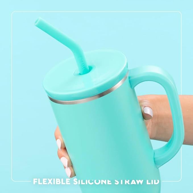 Swig Life 30oz Mega Mug, 30oz Tumbler with Handle and Straw, Large Insulated Tumblers, Cup Holder Friendly Travel Mug, Stainless Steel 30 oz Tumbler, Reusable Insulated Water Bottle (Funky Chicken)