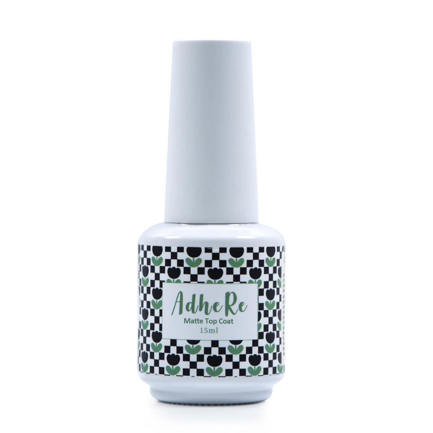ADHERE Matte Gel Top Coat 15ML,No Wipe Matte Top Coat Soak Off LED Nail Lamp Gel Nail Polish Matte Finish，Long-lasting for Nail Art DIY Home Nail Salon