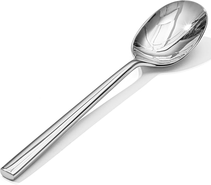 KINGSTONE Dinner Spoon Set, 24-Piece Tablespoons Silverware Spoons, Premium Food Grade Stainless Steel Spoons, Mirror Finish & Dishwasher Safe, Use for Kitchen, Home, Wedding, Party