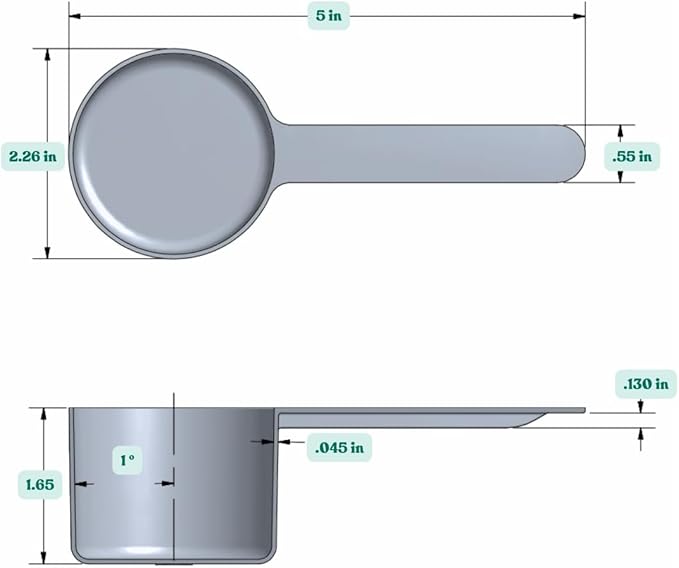 94 mL (94 CC | 3.18 Oz.) Long Handle Scoop for Measuring Coffee, Pet Food, Grains, Protein, Spices and Other Dry Goods (Pack of 10)