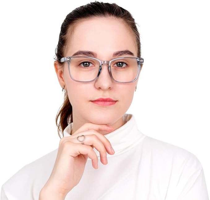 YEIN Bifocal Reading Glasses with Blue Light Blocking Lenses, Bifocal Reader for Women and Men, Vintage Square frame with Spring Hinge (+0.50/+2.25 magnification)