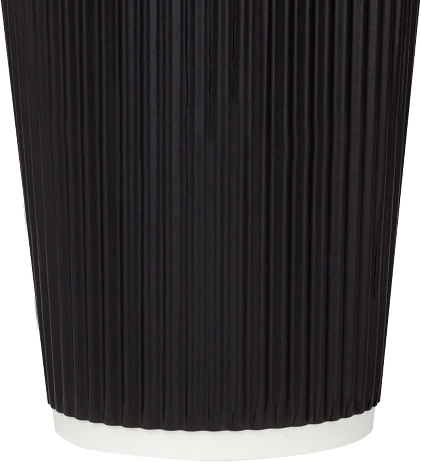 Karat 16oz Ripple Insulated Coffee Hot Cups [500 Count] Black Double Poly Lined Paper Hot Cup - Ideal for Hot Beverages, 90mm (C-KRC516B)