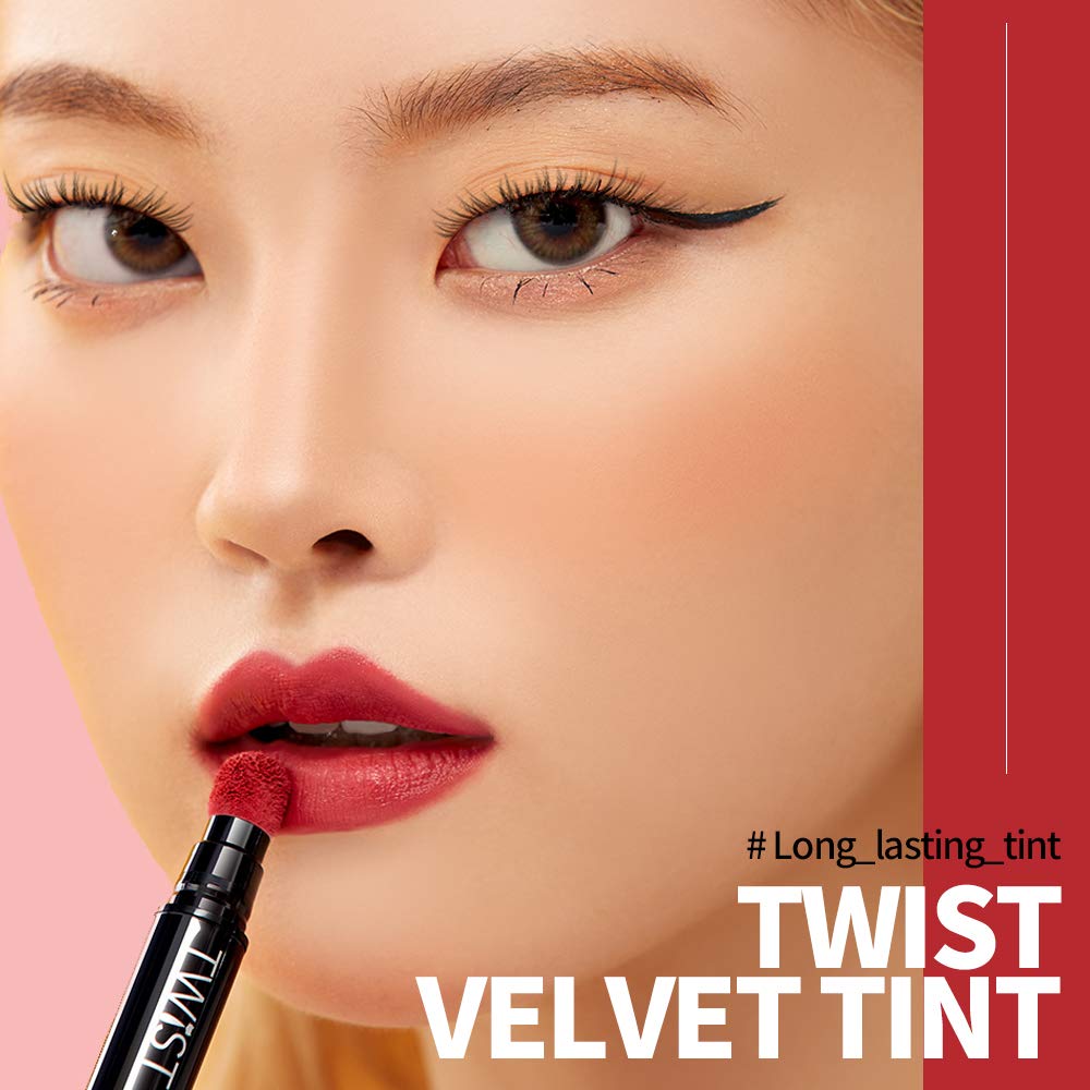 PASSIONCAT Long Lasting Lip Stain for Lips and Cheek Tint | High Pigment Color | lightweight Matte Finish | Weightless | Full Coverage | Twist Velvet Tint #4 (No.4)