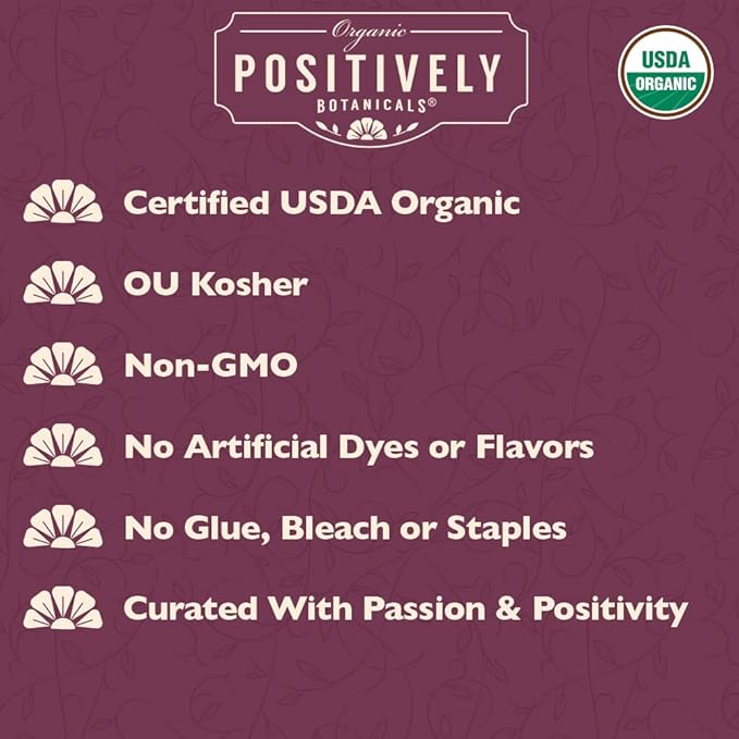 Organic Positively Botanicals Company, Senna Leaf Herbal Tea Bags, 20 Count