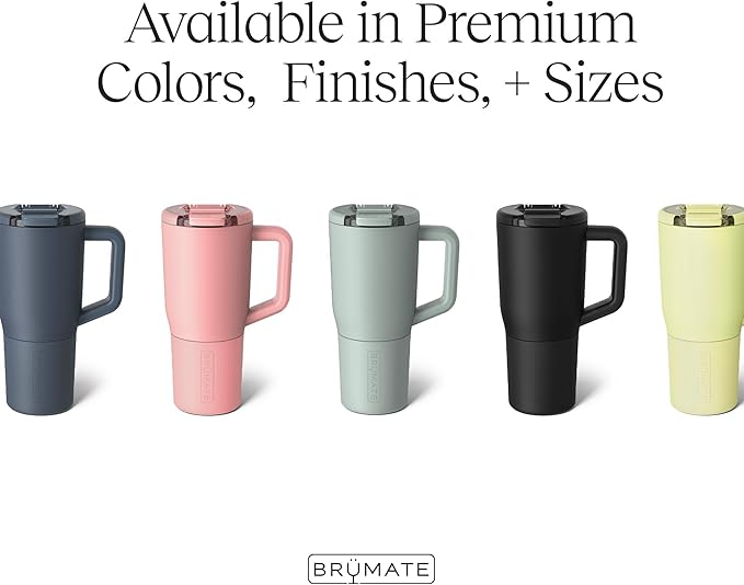 BrüMate Müv - 25oz 100% Leak Proof Insulated Coffee Mug with Handle & Lid - Stainless Steel Coffee Travel Mug - Double Walled Coffee Cup (Guava)