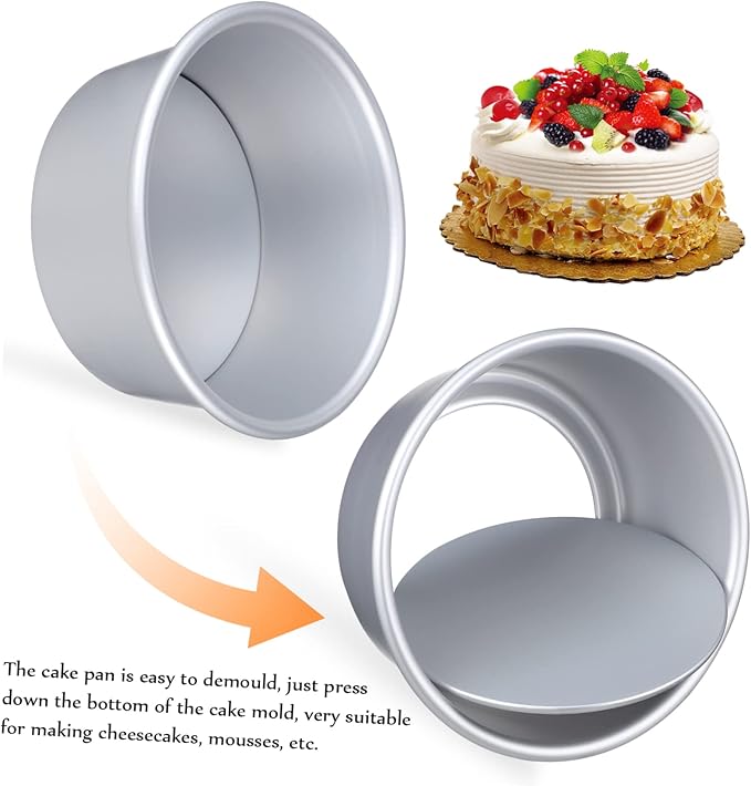 6-Inch Cake Tin Set Parchment Liners Nonstick Baking Molds for Cakes for Oven Use for Home Bakers