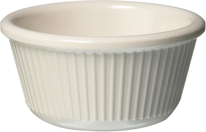 Winco Fluted Ramekins, 3-Ounce, Bone, 12-Pieces