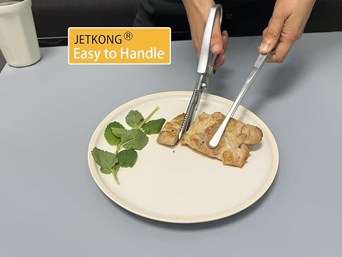 JETKONG 3 Pcs 14-Inch Stainless Steel Cooking Tweezers Heavy Duty Kitchen Food Tweezers (14 14 14 Inch, Silver)