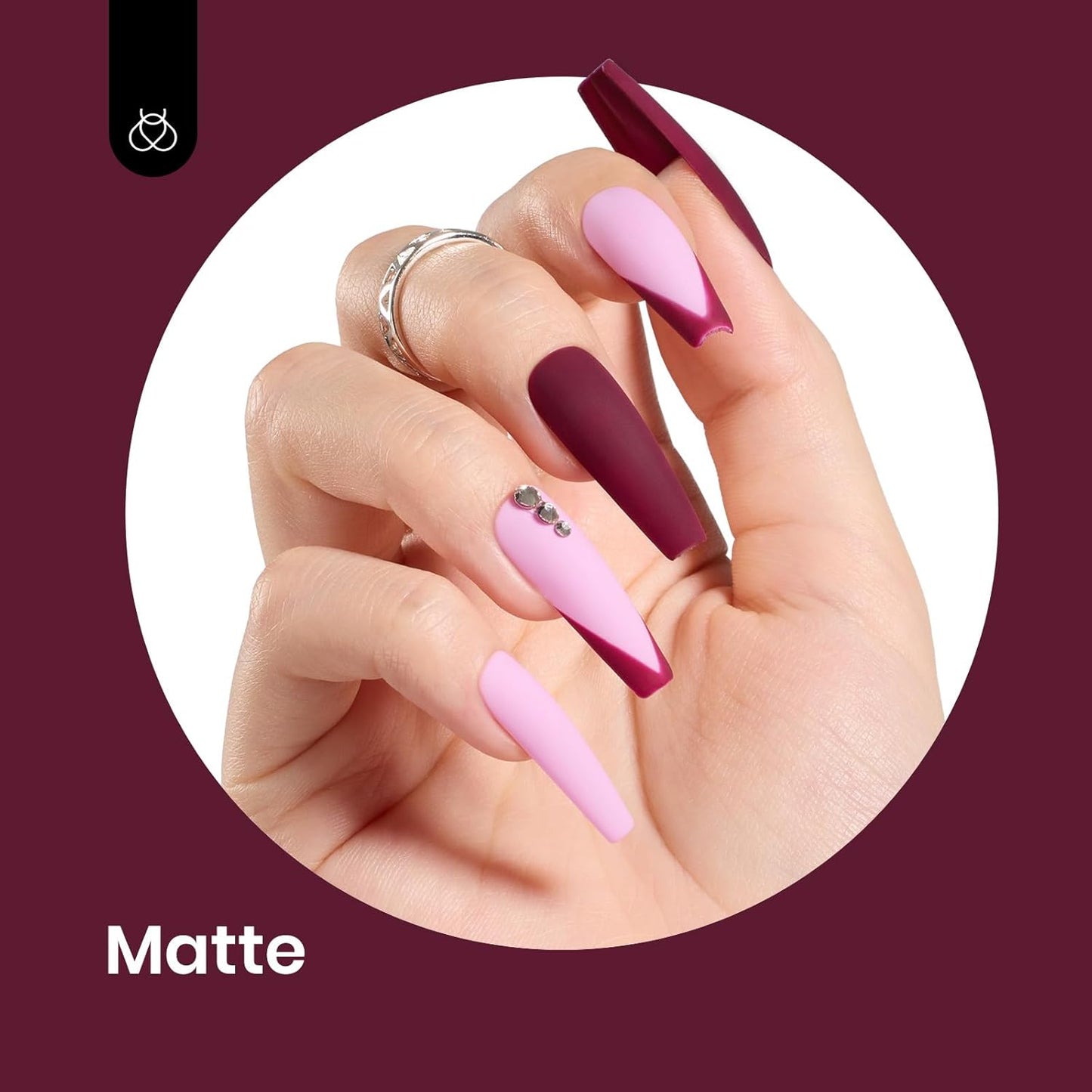 Beetles Dark Red Gel Nail Polish 15 ml Burgundy Red Gel Polish Cherry Wine Purple Color Soak Off LED UV Lamp DIY Art Design Salon Mellow Plum Fall Nail Polish for Women
