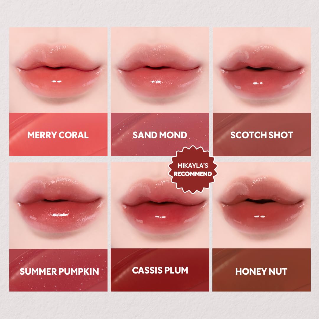 TIRTIR [*Mini Size Waterism Tinted Lip Gloss #13 Likely, 0.06 Fl Oz – Kiss Ready Lipgloss, 12H Long Lasting Non Sticky Natural Tinted Glow Korean Multiuse Cheek and Lip Tint for Women gift