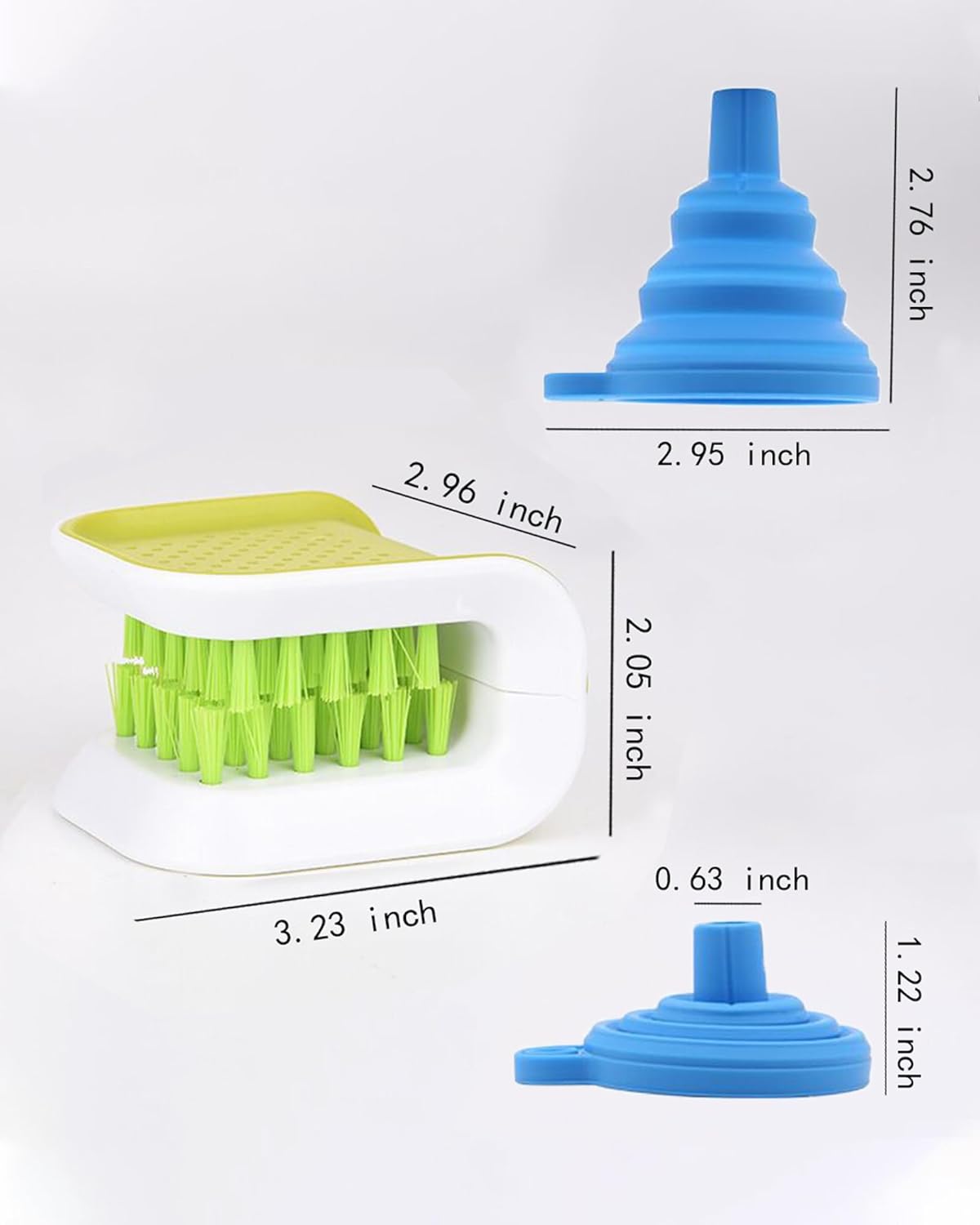 Blade Knife Cleaner 2PCS Kitchen Washing Brush Chopsticks Cutlery Cleaning Brush Double-Sided Knife Scrubber