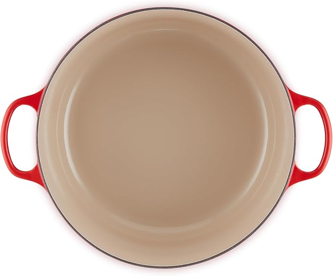 Le Creuset Enameled Cast Iron Signature Round Dutch Oven, 13.25 qt., Cerise