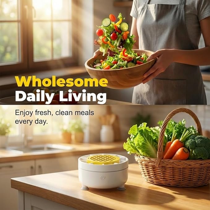 2026 New Produce Cleaner Machine, Fruit and Vegetable Washing Machine for Kitchen, Food Friendly Purifier Family Use (1 Set)