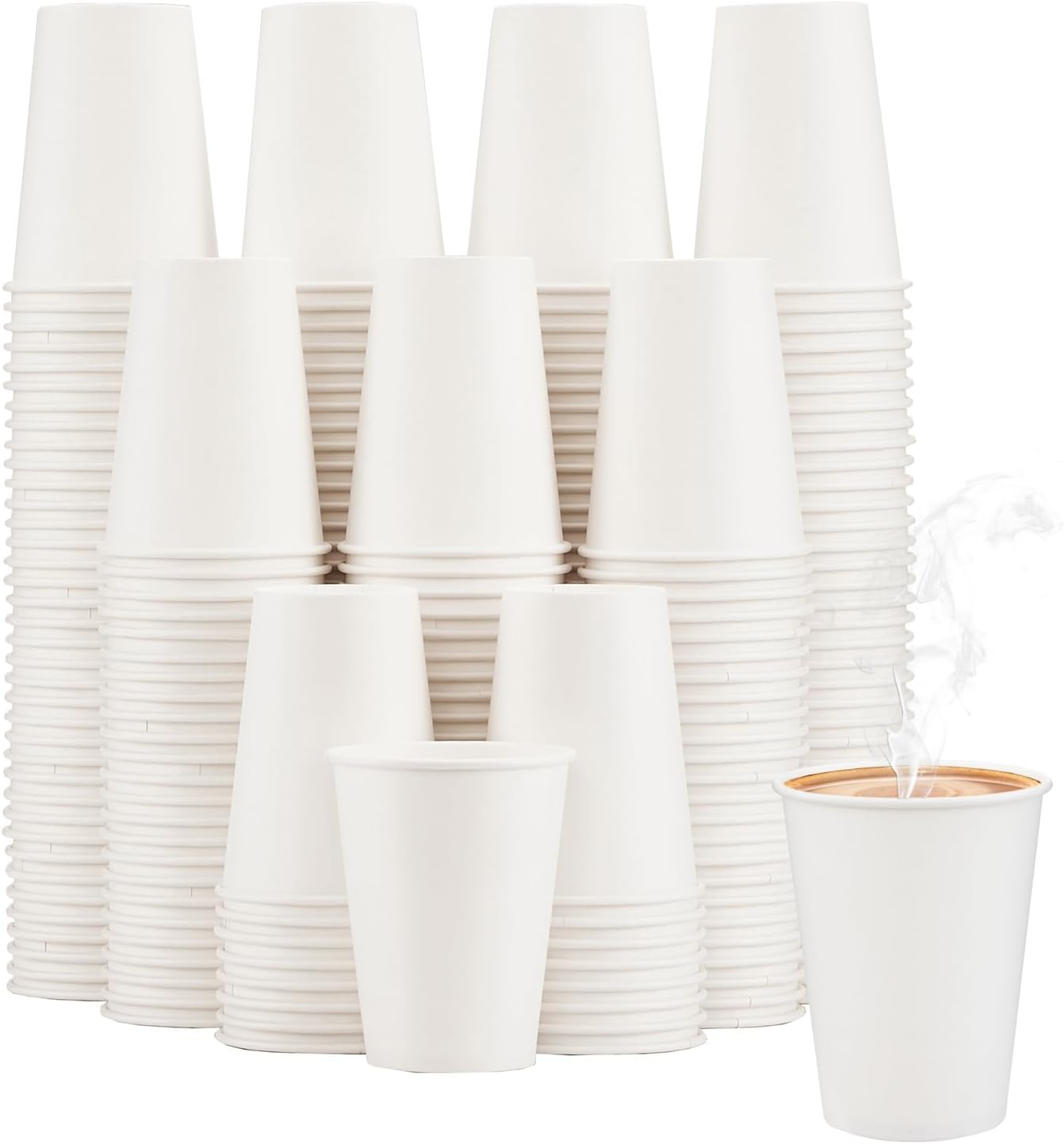 Lamosi 240 Pack Paper Cups 10 oz, 10 oz Disposable Coffee Cups, Hot/Cold Beverage Drinking Cups for Water Juice or Tea, Perfect for Office Party Home Travel