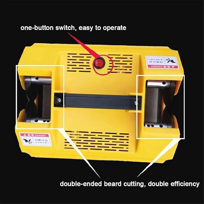 Electric Garlic Root Stem Cutter, Double Head Garlic Top Tails Remover Machine, Cut Beard and Roots