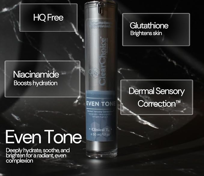 Clear Choice Even Tone Cream | HQ-Free Formula for Hyperpigmentation, Dark Spots, and Uneven Skin Tone | Professional-Strength with Bioactive Botanicals | Enhances and Restores Skin Tone.