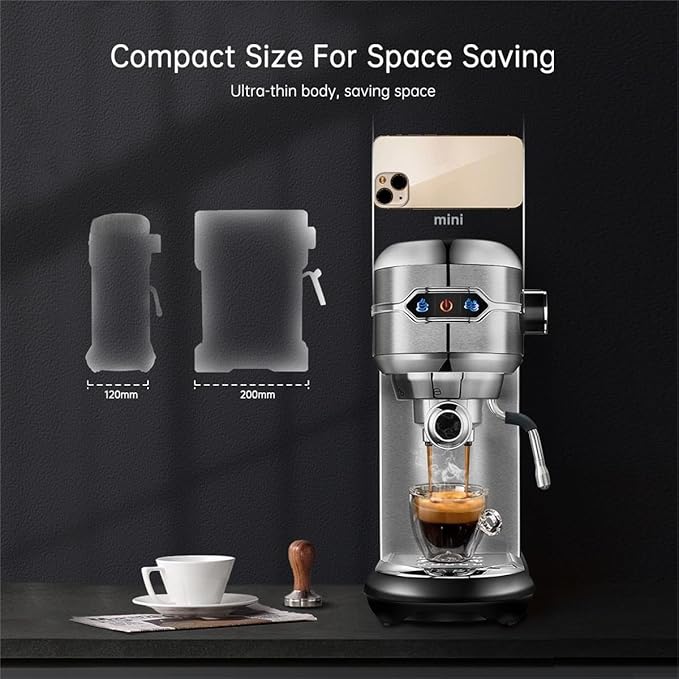 Semi-auto Stainless Steel Household Coffee Machine 19 Capsules Superfine Capsule Powder Coffee Machine Cappuccino and Espresso H11 (Color : H11 Jug Mat Tamper, Size : CHINA_US)