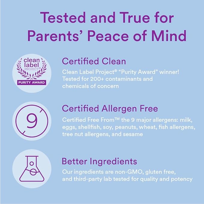 SmartyPants Toddler Multivitamin Gummies: Omega 3 Fish Oil (EPA/DHA), Vitamin D3, C, Vitamin B12, B6, A, K & Zinc, Biotin, Beta Carotene, Gluten Free, Three Fruit Flavors, 70 Count (23 Day Supply)