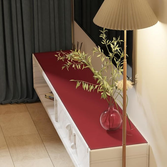 Dresser Cover - Can Be Used On Both Sides Waterproof and Easy to Clean Good Flatness Used for Dresser Table(Black+Wine Red 10x44)