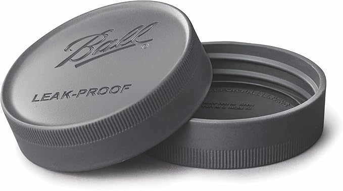 Ball Leak-Proof Plastic Lids for Glass Mason Jars, Used for Canning, Pickling, Juice, Jam, Jelly (Wide, 6 Count (Pack of 2))