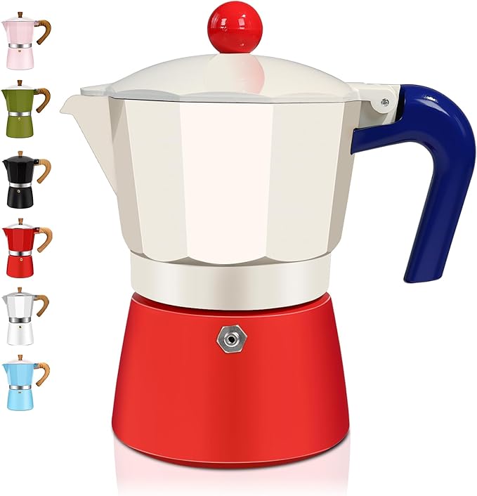 9 Cup Aluminum Espresso Stovetop Moka Pot Express Coffee Maker Percolator Italian Classic Mocha Coffee Machine for Italian and Cuban Cafe Brewing for Home & Camping 450ml 15oz