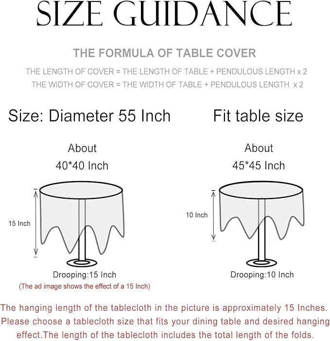 patdrea Designer Linen Small Round Table Cloth,Vintage Framhouse Oranges and Leaves Pattern Tablecloth,Decor Table Cover for Kitchen Dining Christmas,Thanksgiving,Party,Diameter 55"-Palladin a