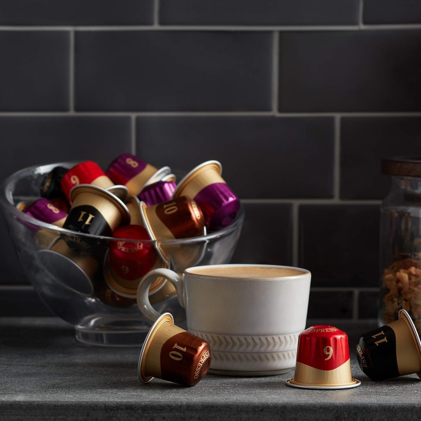 Peet's Coffee, Medium Roast Espresso Capsules, Compatible with Nespresso Original Machine - Crema Scura Intensity 9, 100 Count (10 Boxes of 10 Espresso Capsules)