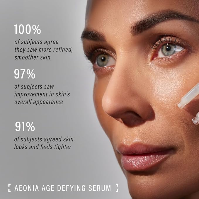 Aeonia Age-Defying Serum – Certified Space Technology Skincare, Anti-Aging Face Serum with Bacillus Lysate, Resveratrol – Hydrates, Firms, Smooths Skin Texture & Reduces Fine Lines, 1 Fl Oz