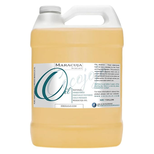 Dr Joe Lab Maracuja Oil - Passion Fruit Seed - Pure Filtered Carrier Oil for Face Skin Lips Body Hair Natural Virgin Moisturizer DIY Soaps Cream - Cocojojo, 1 Gallon (128 oz)