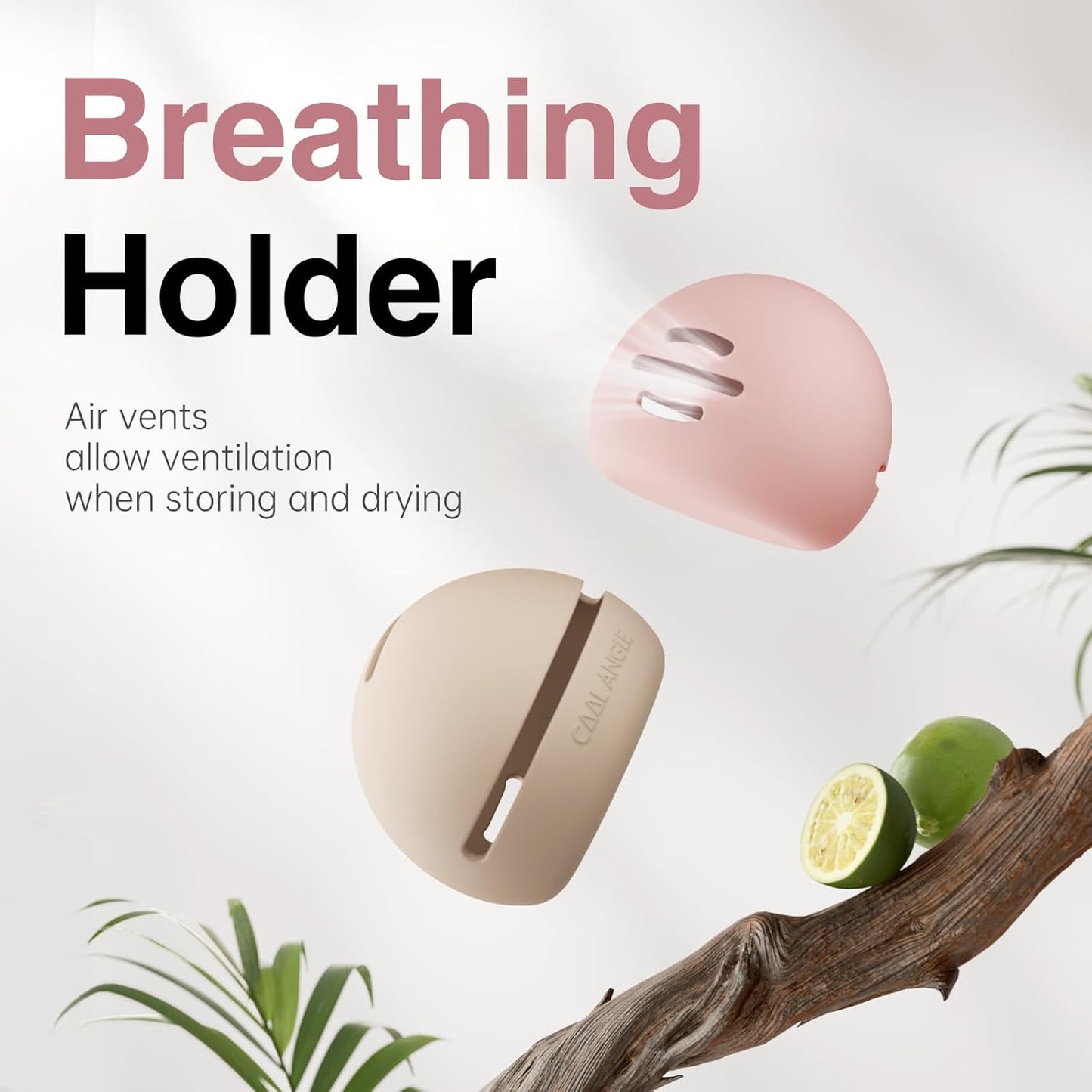 Makeup Sponge Holder Silicone Beauty Sponge Holder Makeup Blender Case for Travel 2 in 1 Stand Storage For Quick Drying Khaki