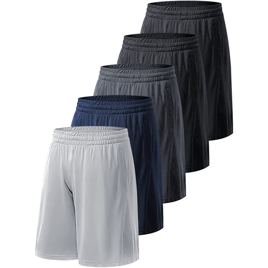 Profectors Men's Athletic Shorts with Pockets and Elastic Waistband Quick Dry Activewear Workout Shorts for Men