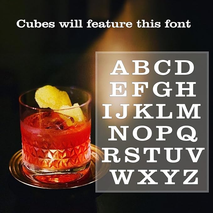 Letter V Monogram Ice Cube Mold Custom Ice Cube Mold 2 Inch Big Initials Silicone Ice Cube Tray Gifts for DAD Gifts for Him