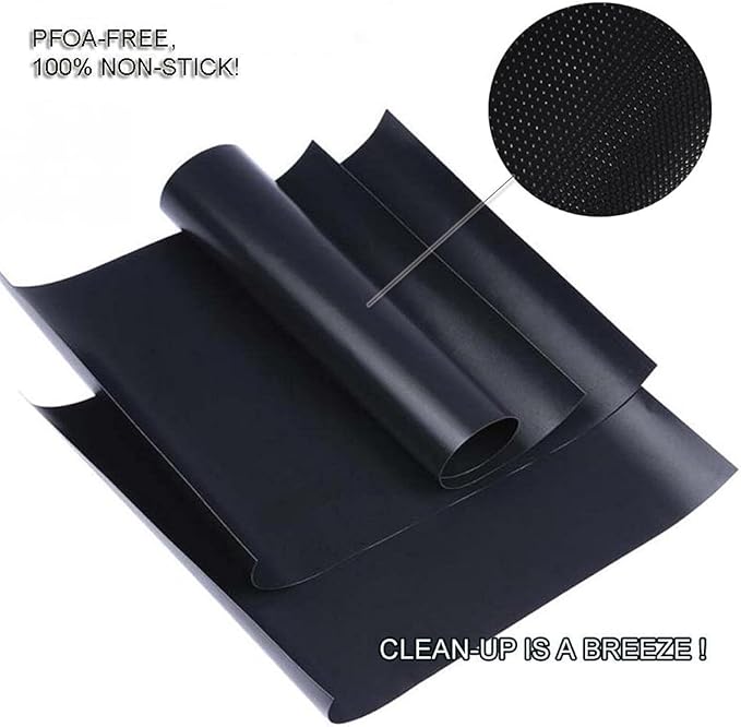 Renook Set of 12 Grill Mats for Outdoor Grill, BBQ Grilling Mat for Gas Grill, Non-Stick Cooking Sheets, Oven Liners, 15.75 X 13 Inch