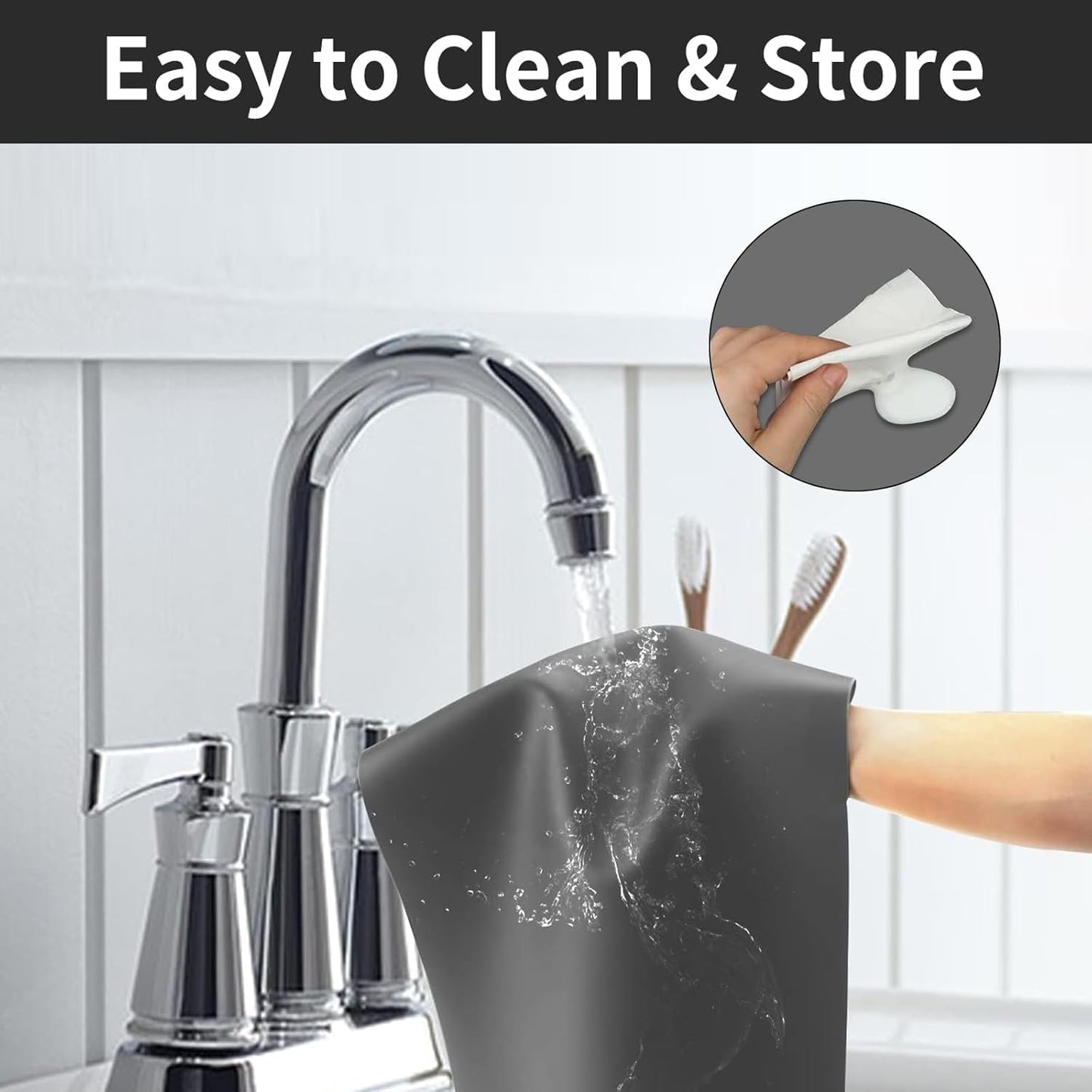 2MM Thick Large Silicone Mat, 47.2"x23.6"(120cmx60cm) Silicone Mats for Kitchen Counter, Heat Resistant Mat, Non-Slip Kitchen Counter Mat, Waterproof Countertop Protector for Craft, Translucent Black