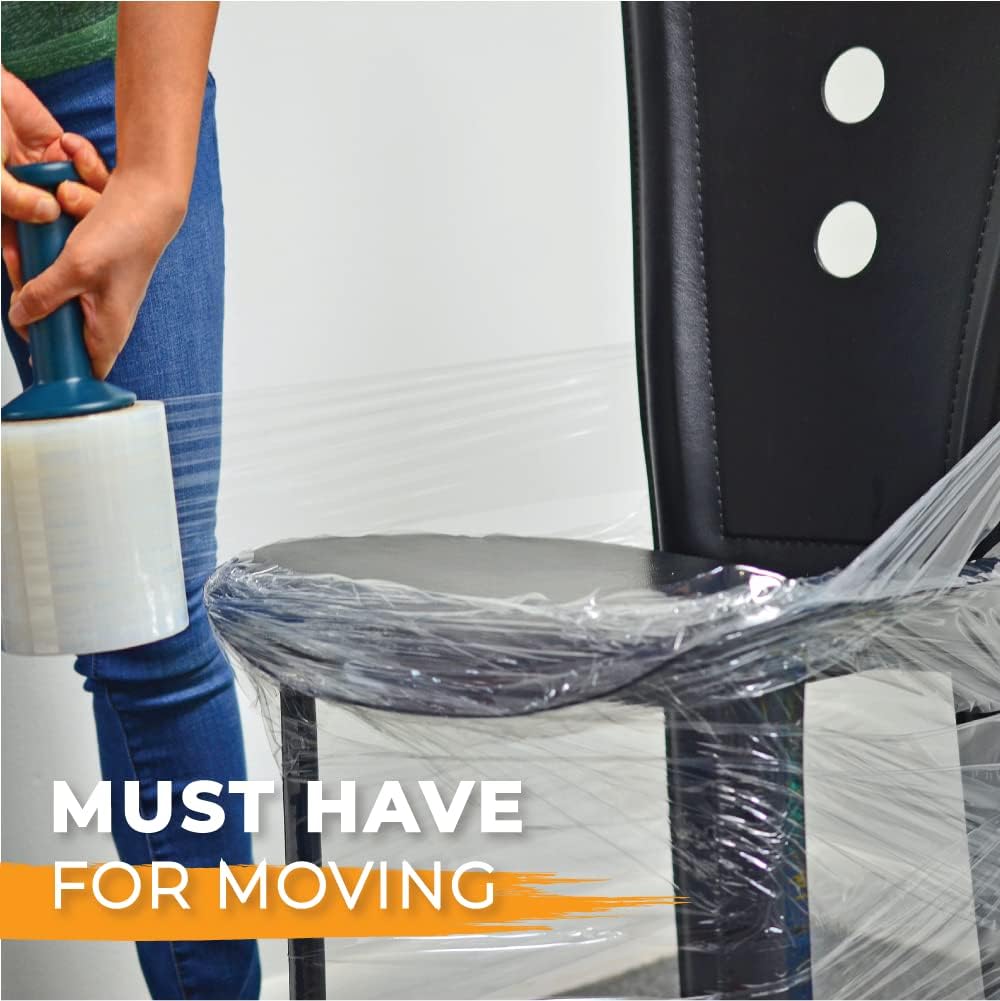 WOD SFD5 Industrial Mini Hand Stretch Wrap Film Plastic Dispenser - Used for Storage Moving, Pallet Wrap, Packaging, Wrapping: Fits 3 in Core (Pack of 1)