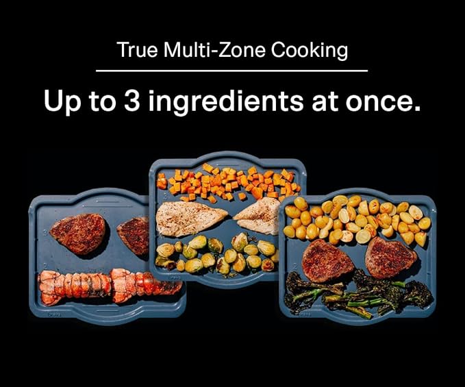 Brava Oven Starter Set: 10-in-1 Touchscreen Countertop Smart Oven, Air Fryer, 6-Slice Toaster, Slow Cooker, Reheater, Dehydrator, Rice Cooker, Healthy & User Friendly, Auto-Shut Off, Black
