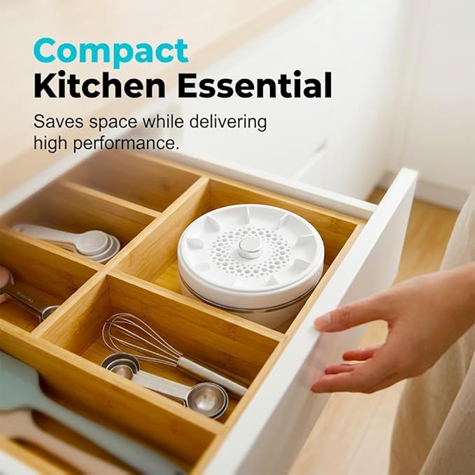 Produce Cleaner, Fruit and Vegetable Washing Machine, With Microbubble Electrolysis, 5-Min Auto Cleaning, Ipx7 Waterproof Cordless Device for Berries & Meat for Fruits, Vegetable & More (A)