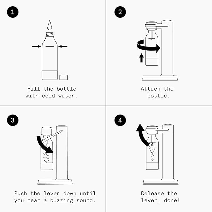 Aarke Carbonator lll with CO2 Cylinder, Sparkling & Carbonation Water Machine, Stainless Steel with PET BPA-Free Reusable Bottle Volume 1L/34 fl oz (Gold)